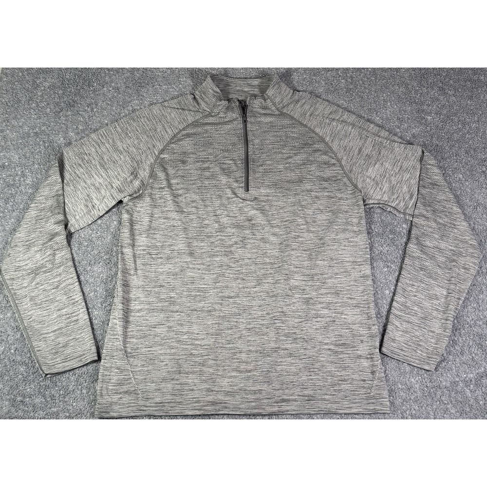 Lululemon Metal Vent Tech 1/2 Zip Pullover Mens XXL Heather Gray Performance Gym